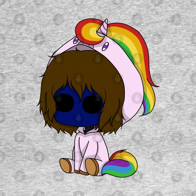 creepypasta unicorn (eyeless jack) by LillyTheChibi